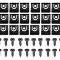 1965 Mustang Coupe / Fastback 44 Piece Front Windshield Molding Clip Kit