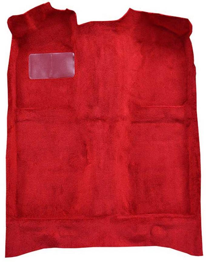 OER 1979-81 Mustang Passenger Area Cut Pile Molded Floor Carpet with Mass Backing - Red A4020B02