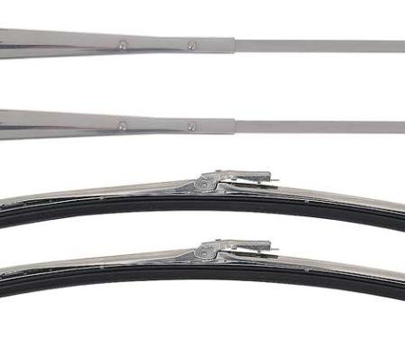 OER Windshield Wiper Arm & Blade Set, 14" with Stainless Steel Arms, 15" Trico Style Blades *R865