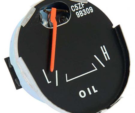 OER 1965-66 Mustang Oil Gauge - For Models with 5-Gauge Instrumentation (Round Style Speedo) 9B308AR