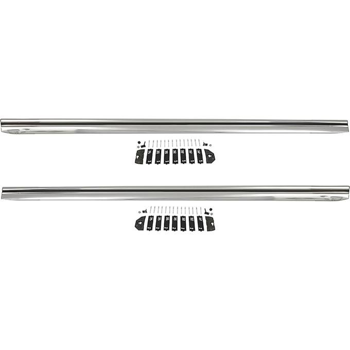 1971-73 Mustang, Rocker Panel Molding Set, With Hardware, RH and LH, Pair