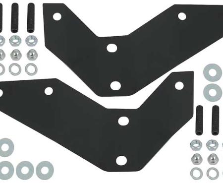 1953-56 Ford F100, F250, F350 Pickup, Front Bumper To Arm Bracket Set, Black EDP Coated