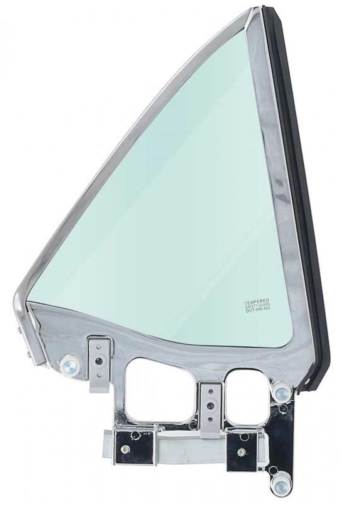 1964-66 Mustang, Quarter Window Assembly, Convertible, Tinted Glass, RH Passenger Side