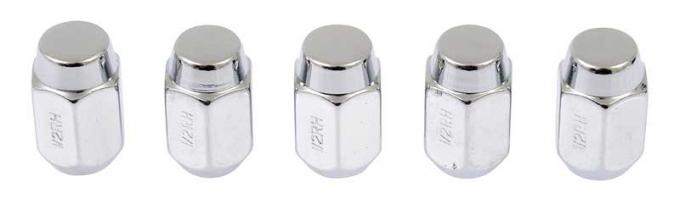 1964-73 Mustang Rally Wheel Acorn Lug Nut Set, Chrome, 5 Piece Set