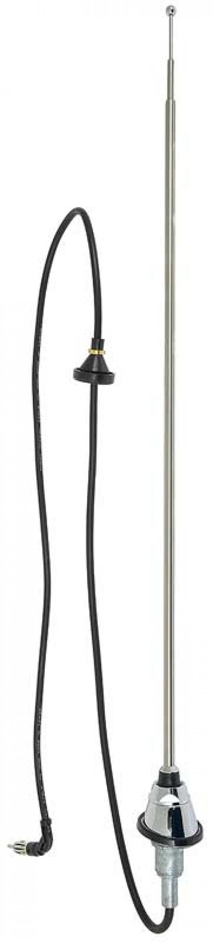 OER 1964-68 Mustang Radio Antenna with Round Base and Telescoping Mast 18813A