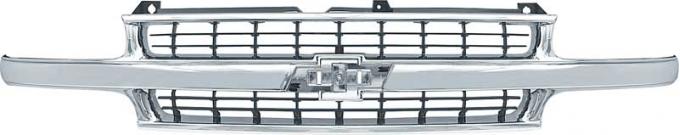 OER 1999-06 Silverado, Suburban, Tahoe, Front Grill, Chrome / Black, GMT800 Series T70461