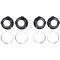 OER 1958-1966 Bel Air, Impala, 1958-72 Chevy, GMC Truck , Headlamp Mounting Bucket & Trim Ring Set, 2 Tab, 8 Piece Set 14014