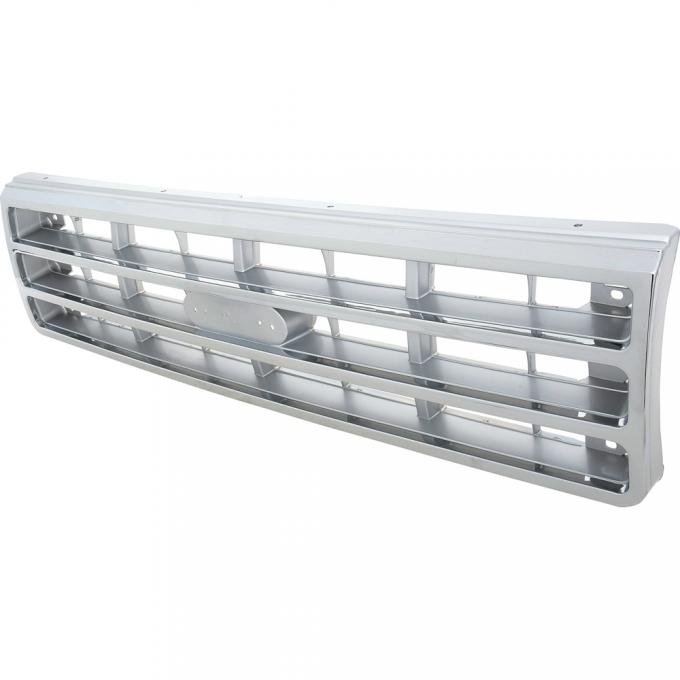 OER 1987-88 Ford F-150, F-250, F-350, Bronco, Grill Assembly, Without Emblem, Chrome TR8200S1