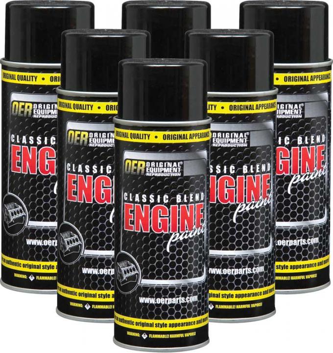 OER 1947-62 Medium Gray Classic Blend Engine Paint Case Of 6 16 Oz Cans *K89116