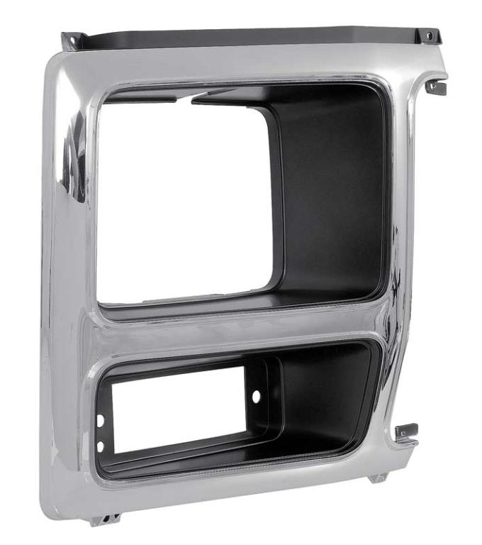 OER 1980-86 Ford F-Series Truck/Bronco, Headlamp Bezel, RH, Chrome / Dark Argent TR13064SR