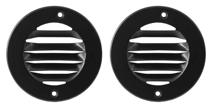 1961-66 Ford F-100, F-250, F-350 Truck, Windshield Defroster Vent Grilles, Black, Pair
