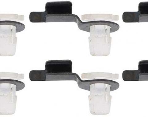 OER 1964-66 Mustang Door Latch Rod Retainer OE Style Metal Clip (Set of 6) 21952B6