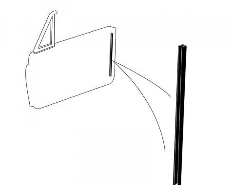 Dennis Carpenter Door Glass Run - 1962 Ford Car   C2AZ-7621508