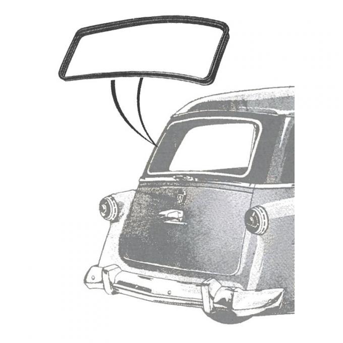 Dennis Carpenter Back Glass Seal - Mainline Ranch Wagon, Sedan Delivery - 1952-54 Ford Car   BA-5942084-B