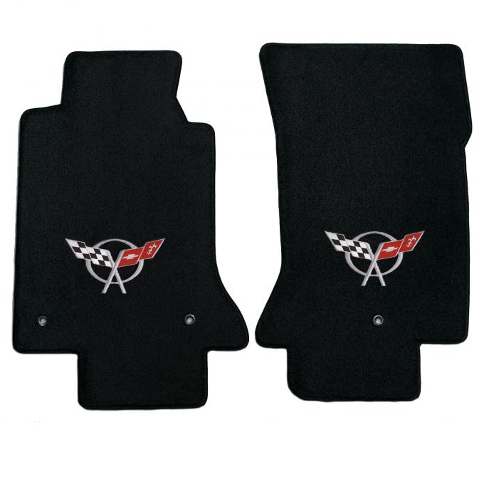 Corvette Floor Mats, 2 Piece Lloyd® Velourtex™, with C5 Logo, 1997-2004